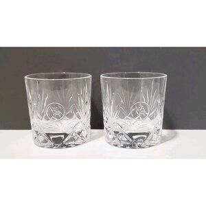 Woodford Reserve Glencairn Rock Crystal Glasses Embossed Logo WR